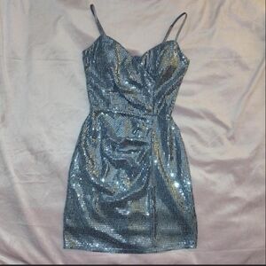 Trixxi Shimmering Blue Sequin Dress